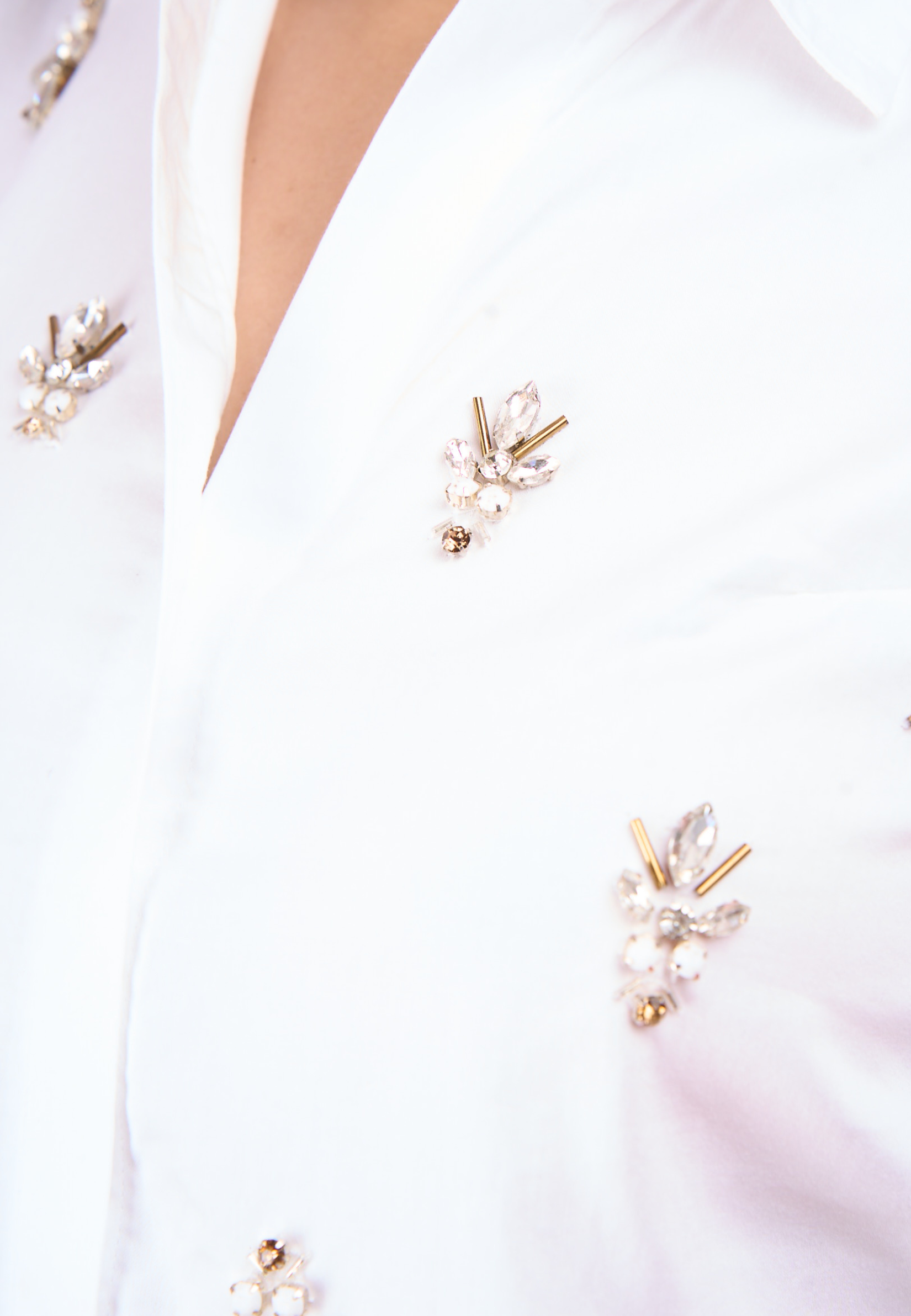 All Over Embellished Cotton Shirt (Ariana)