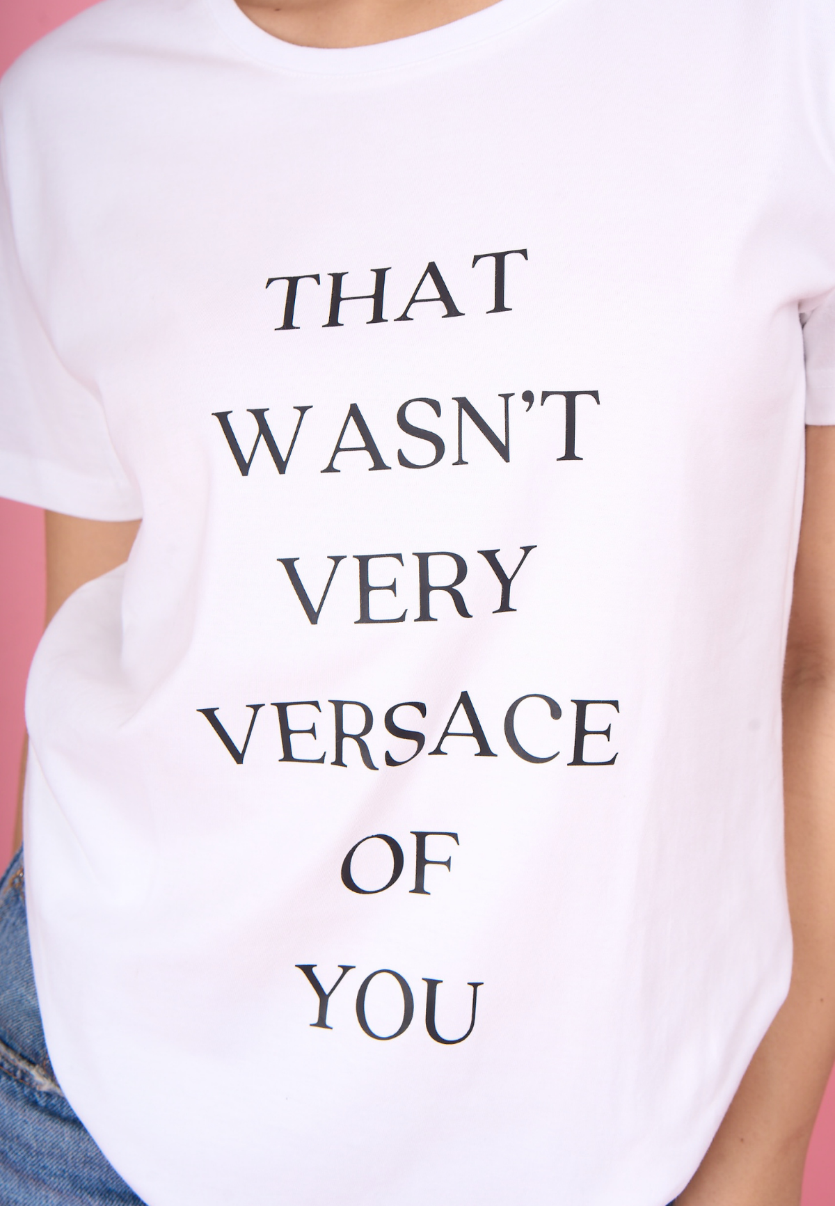White Printed Text T-Shirt