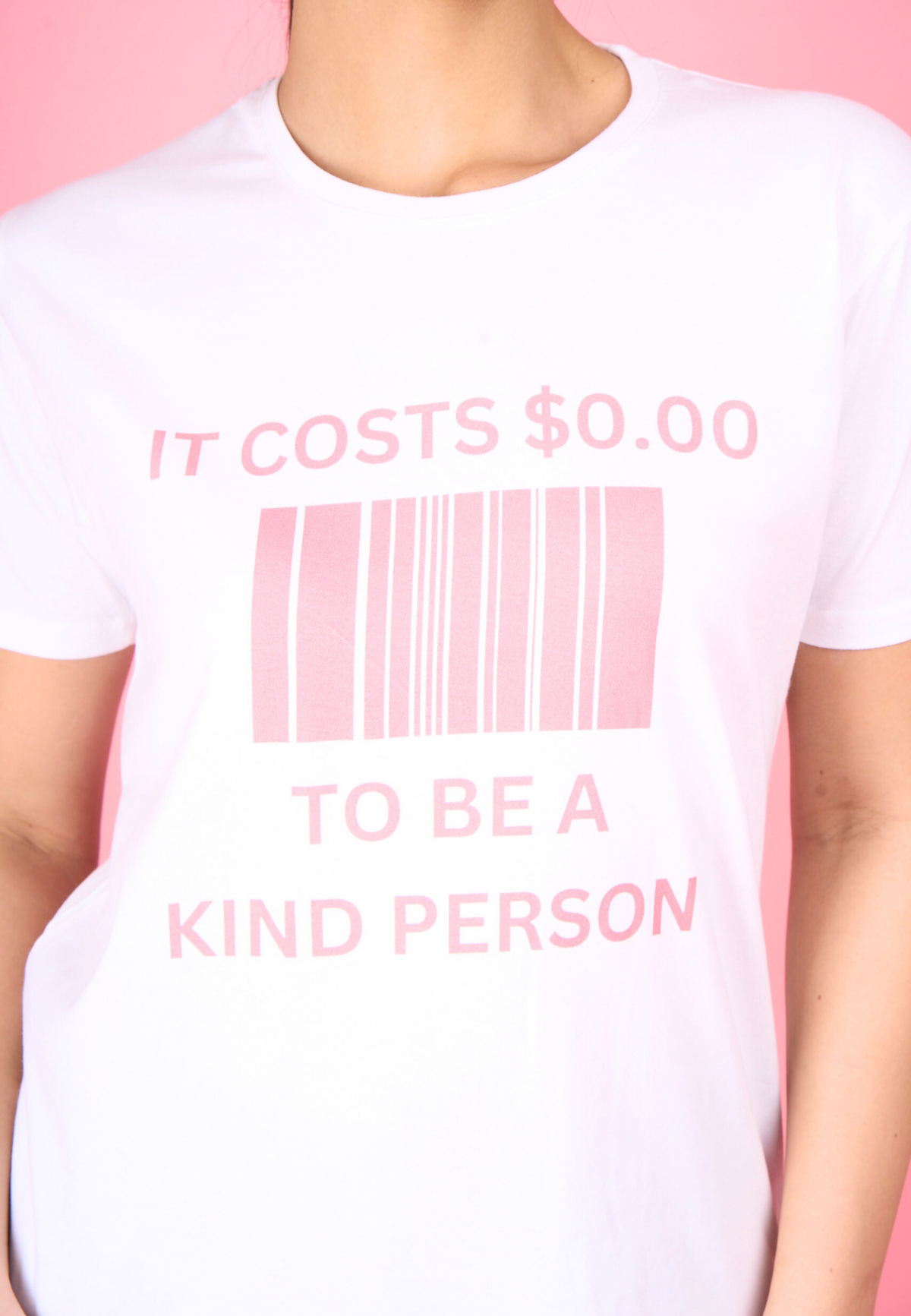 White Printed "Kindness" T-Shirt