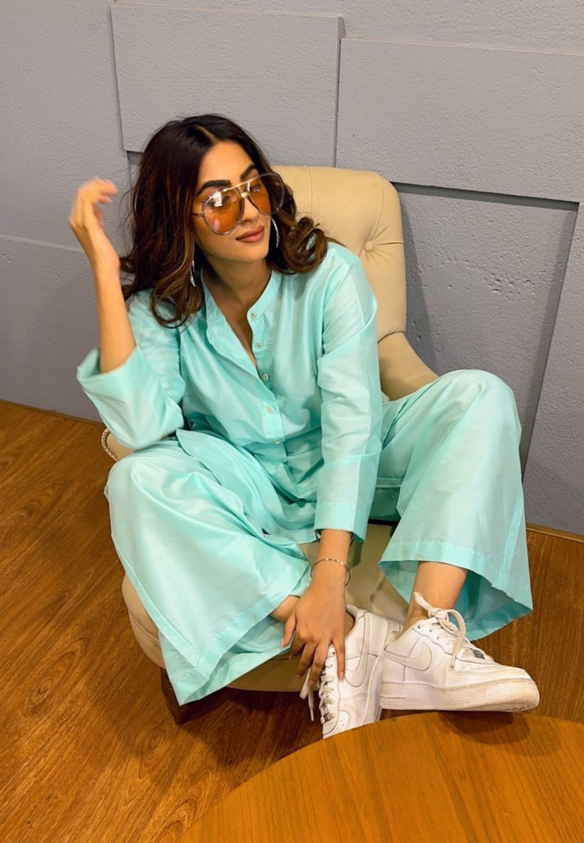 Blue Cotton Co-ord Set