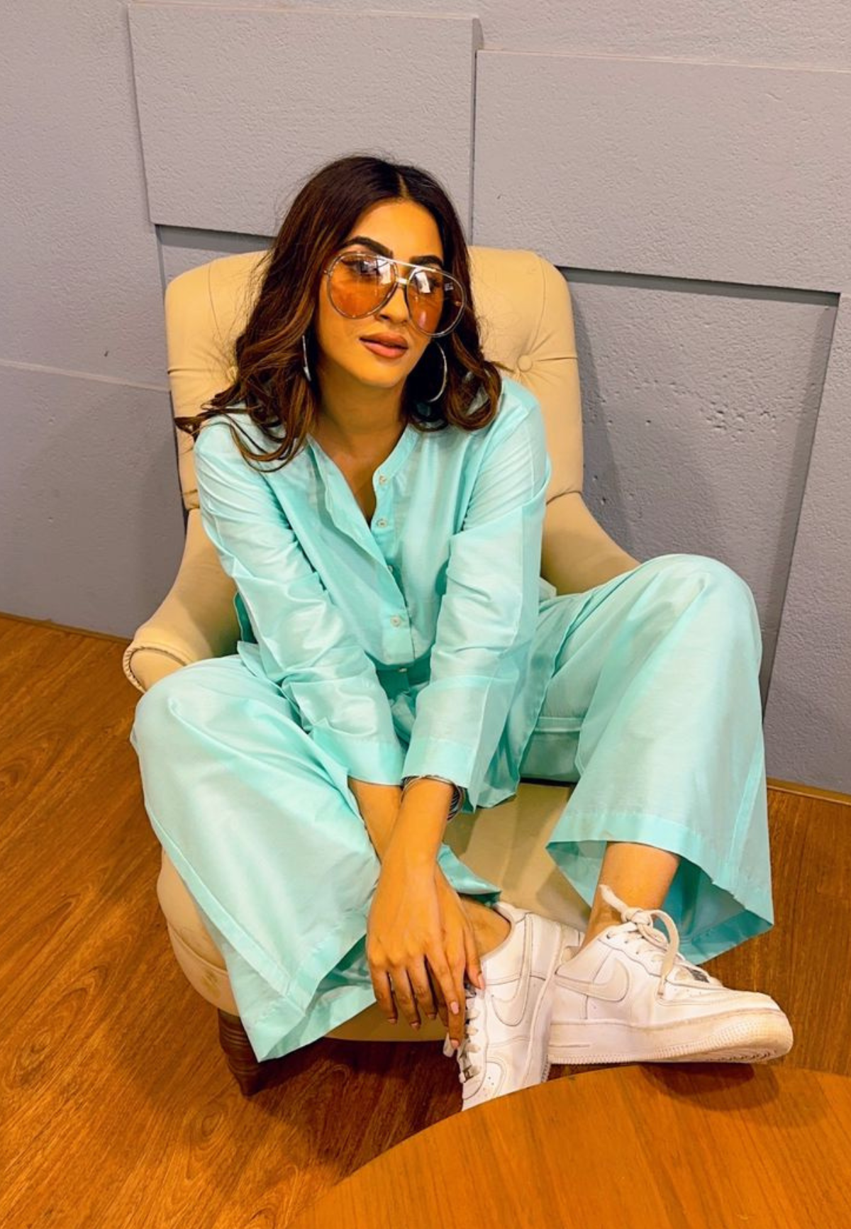 Blue Cotton Co-ord Set