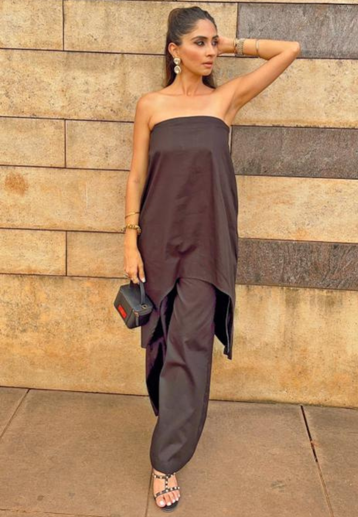 Black Cotton Tube Co-ord Set