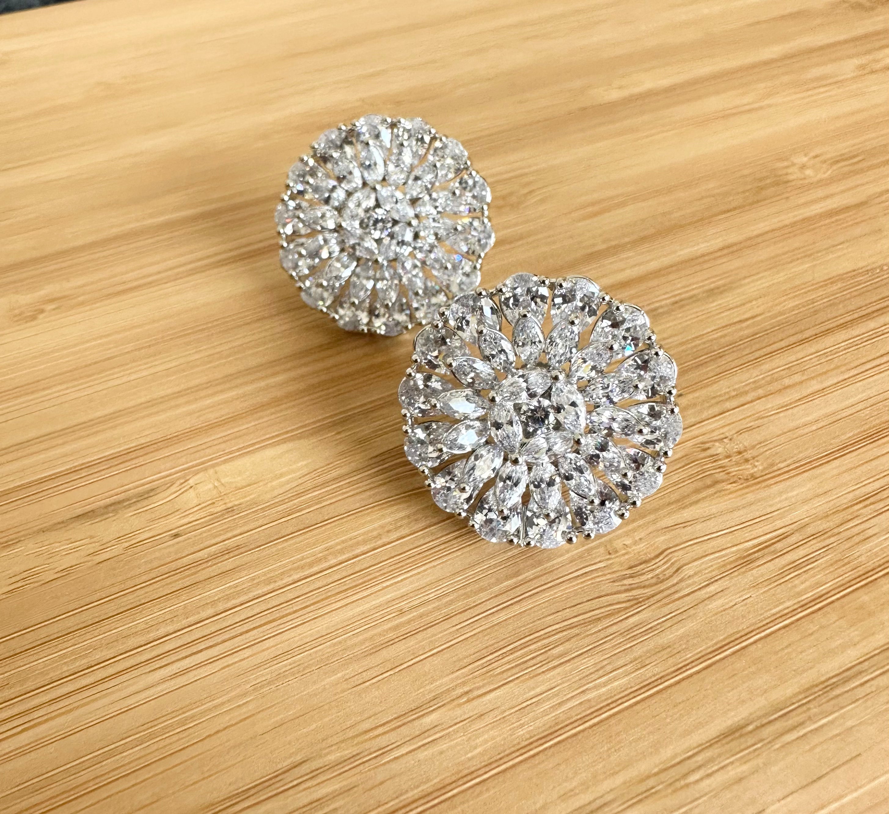 White Diamonds Stud Earrings