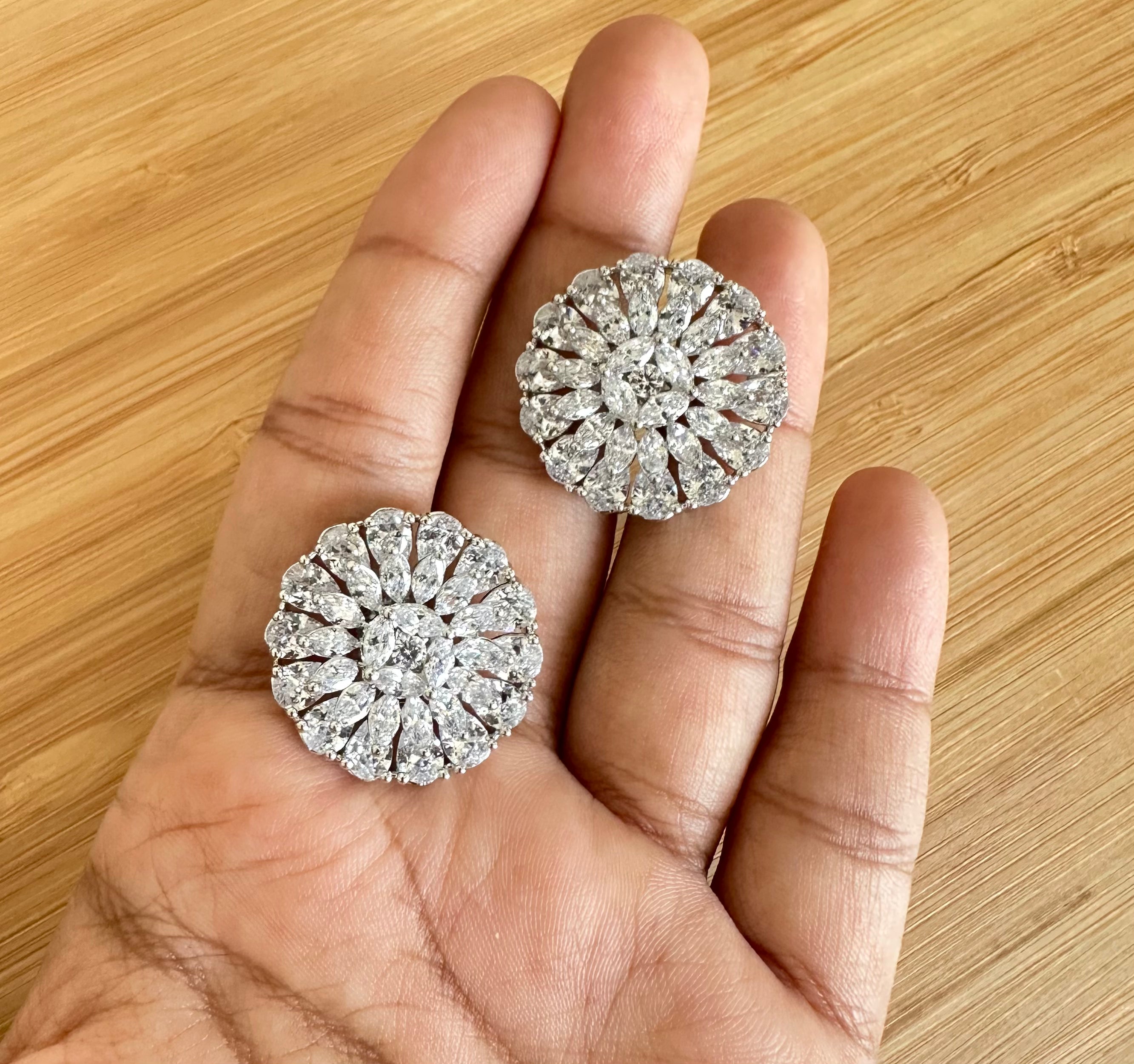 White Diamonds Stud Earrings