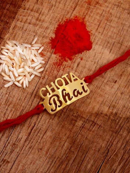 Gold Plated Rakhi - "Chota Bhai"