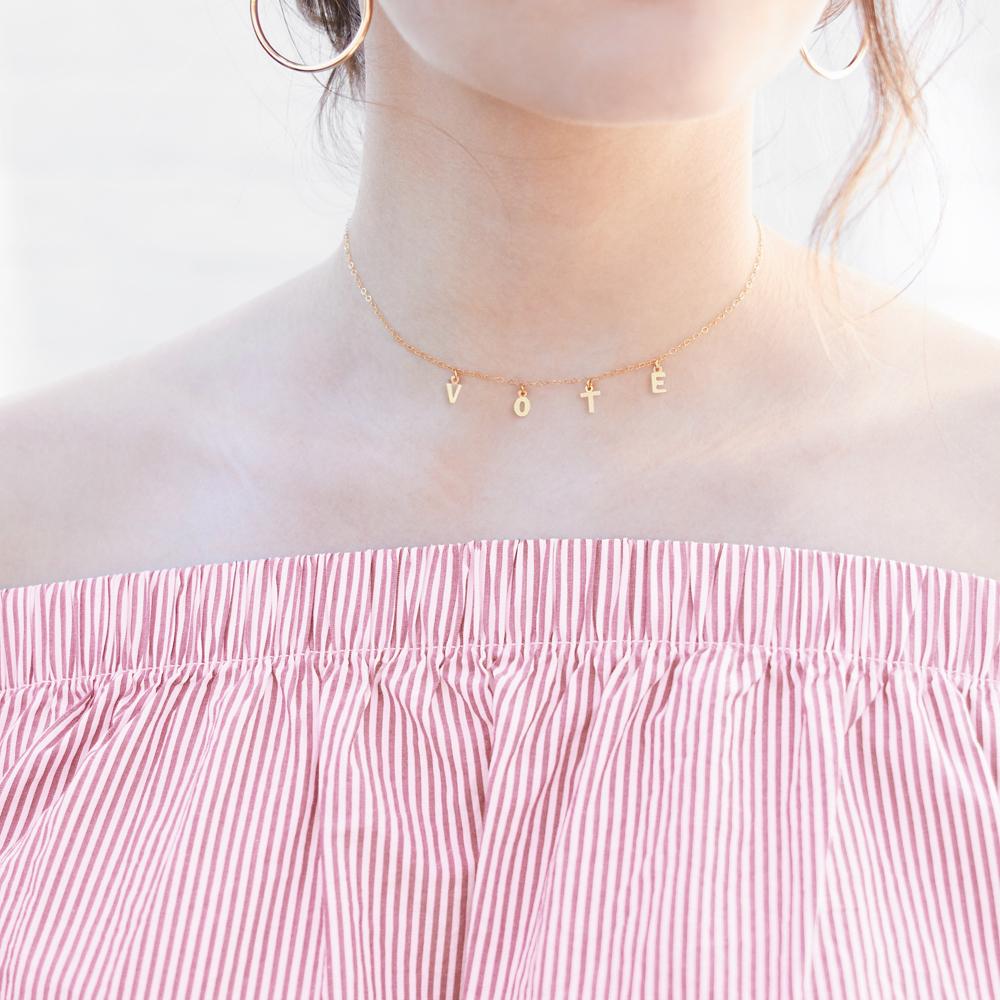 Personalized Gold Plated Letter Necklace