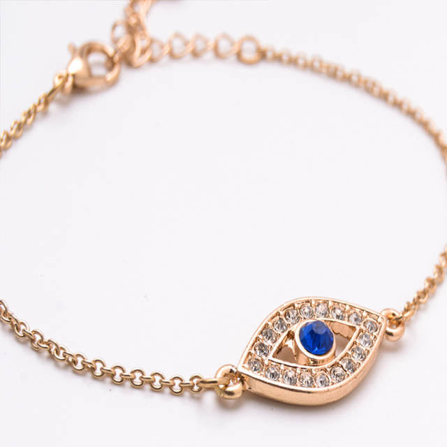 Ikasiya Rose Gold Diamond Evil Eye Bracelet