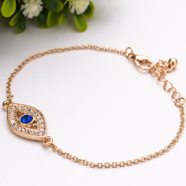 Ikasiya Rose Gold Diamond Evil Eye Bracelet