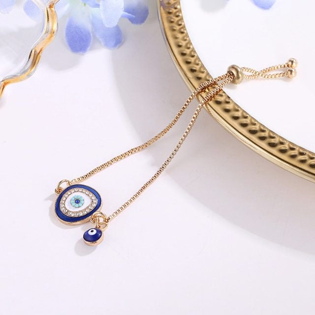 Ikasiya Blue Adjustable Evil Eye Bracelet