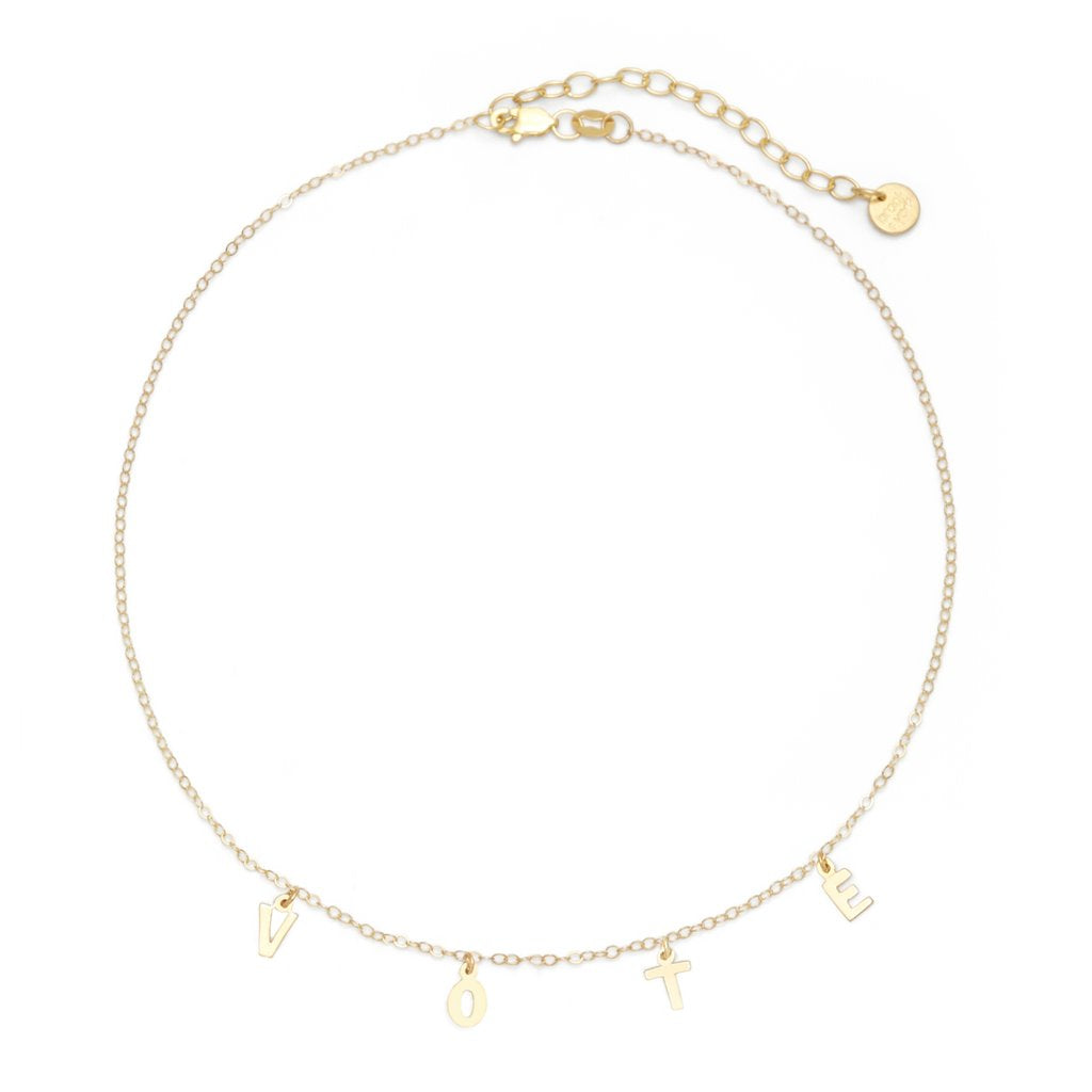Personalized Gold Plated Letter Necklace