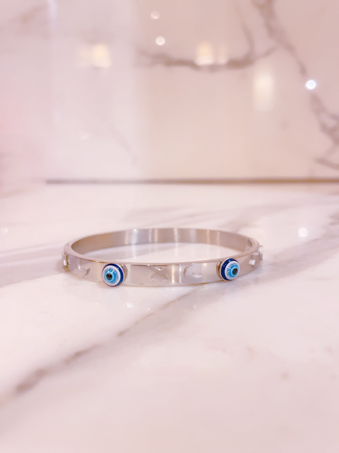 Silver Evil Eye Kada