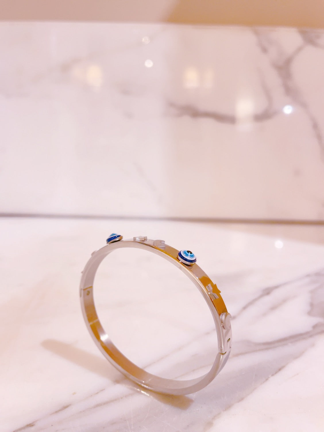 Silver Evil Eye Kada