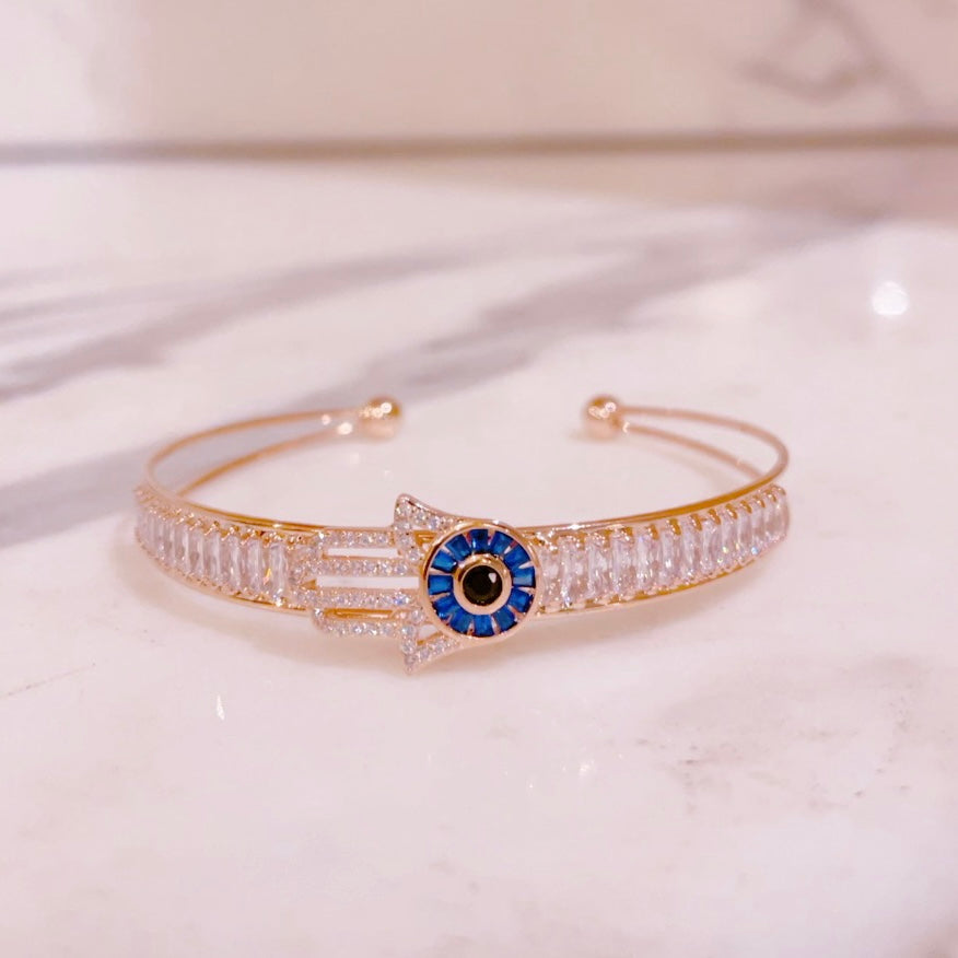 Rose Gold Diamante Hamza Cuff