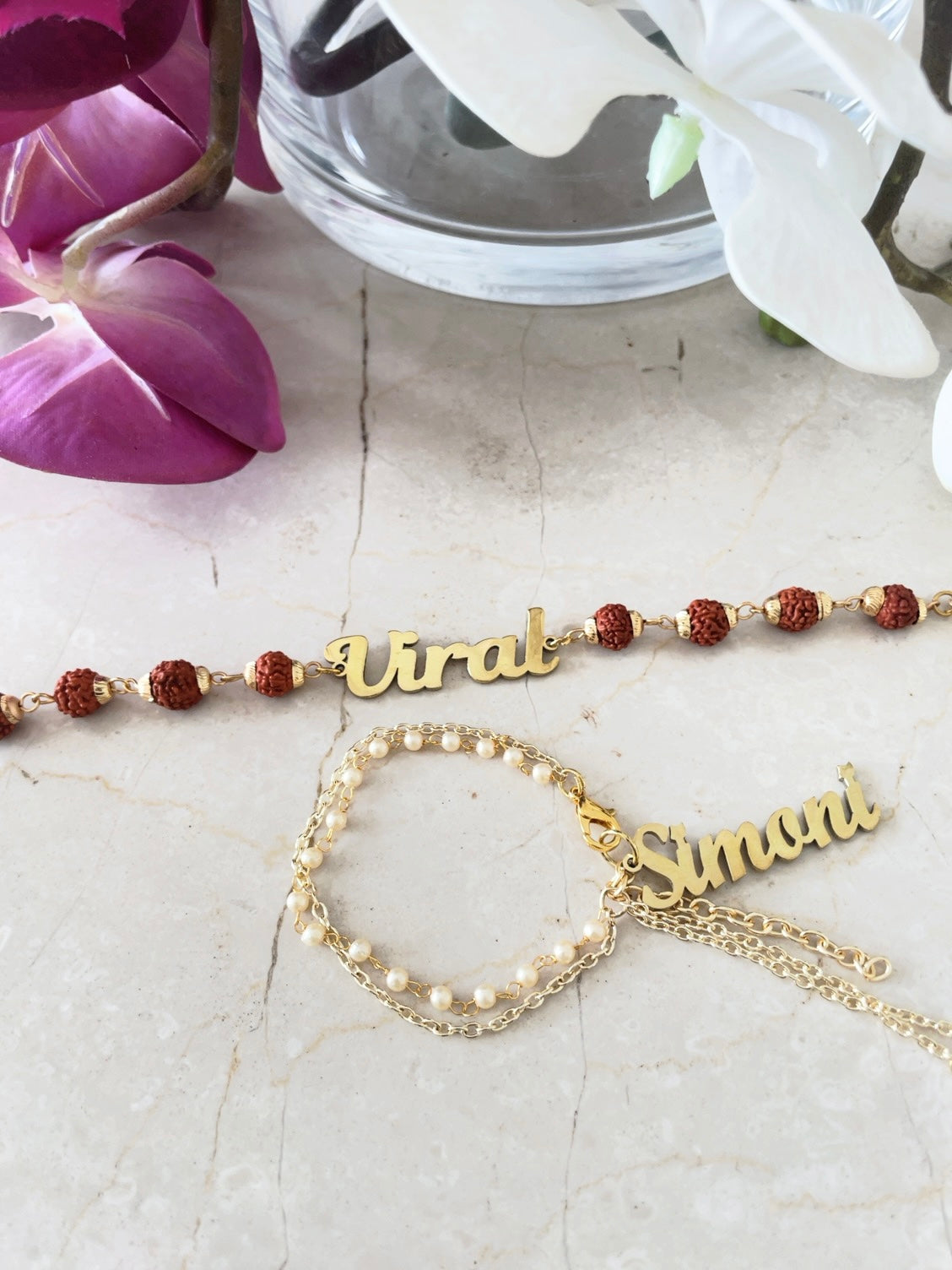 Personalised Lumba & Rudraksh Rakhi Set ( 2 products )