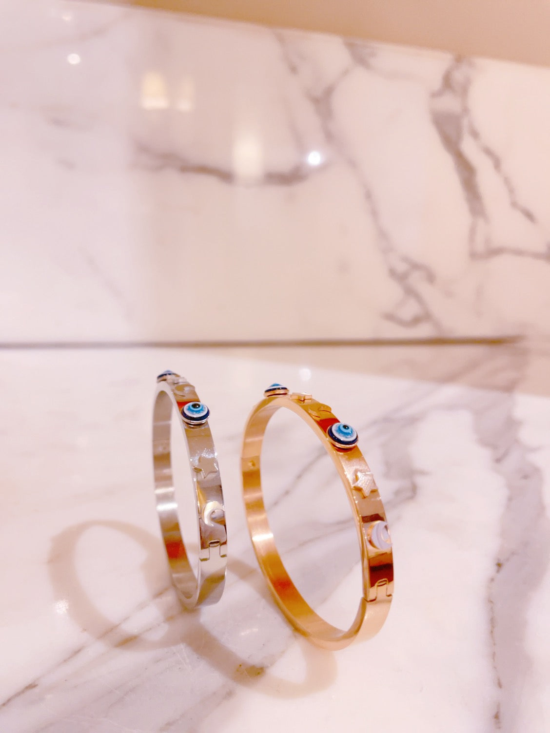 Silver Evil Eye Kada