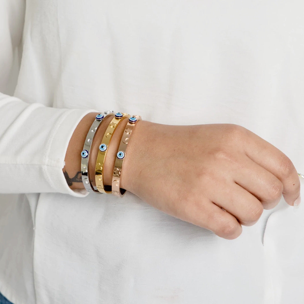 Gold Evil Eye Kada
