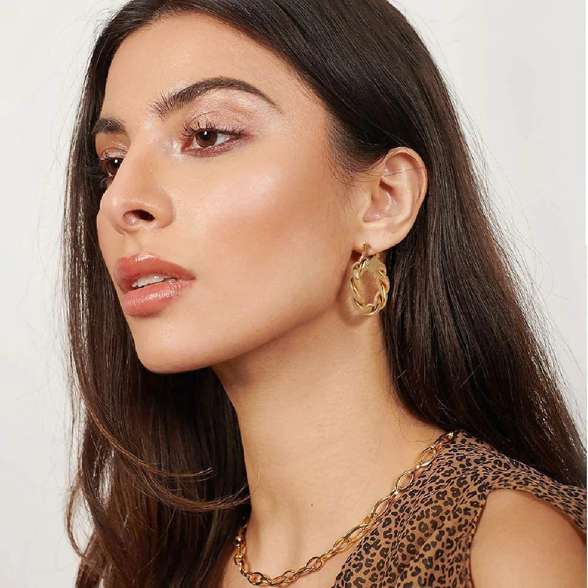 Ikasiya Twisted Statement 18k Gold Plated Earrings