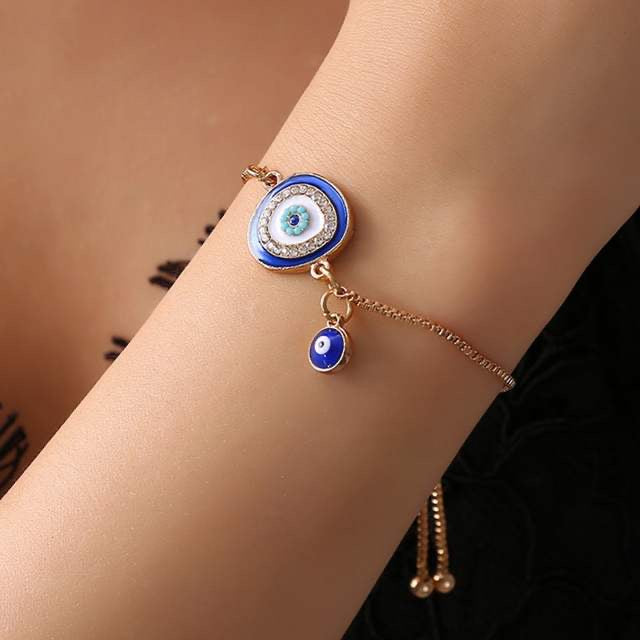 Ikasiya Blue Adjustable Evil Eye Bracelet