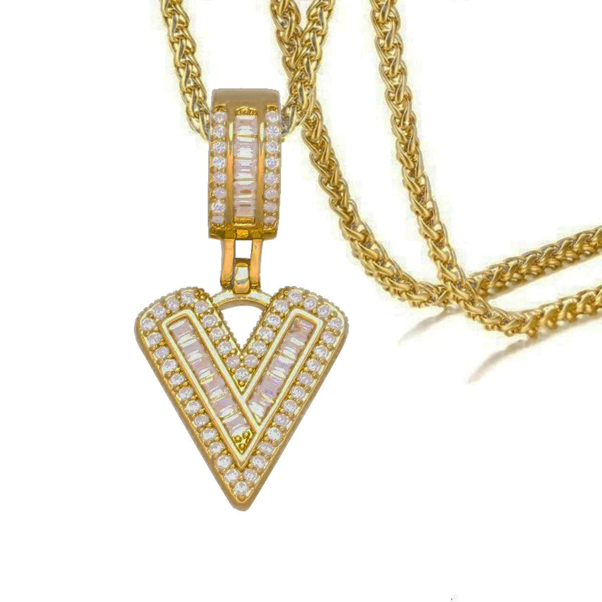 Delicate Gold Crystal Diamante Letter Necklace