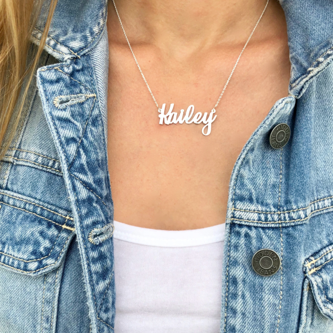 Personalized Silver Plated Name Necklace