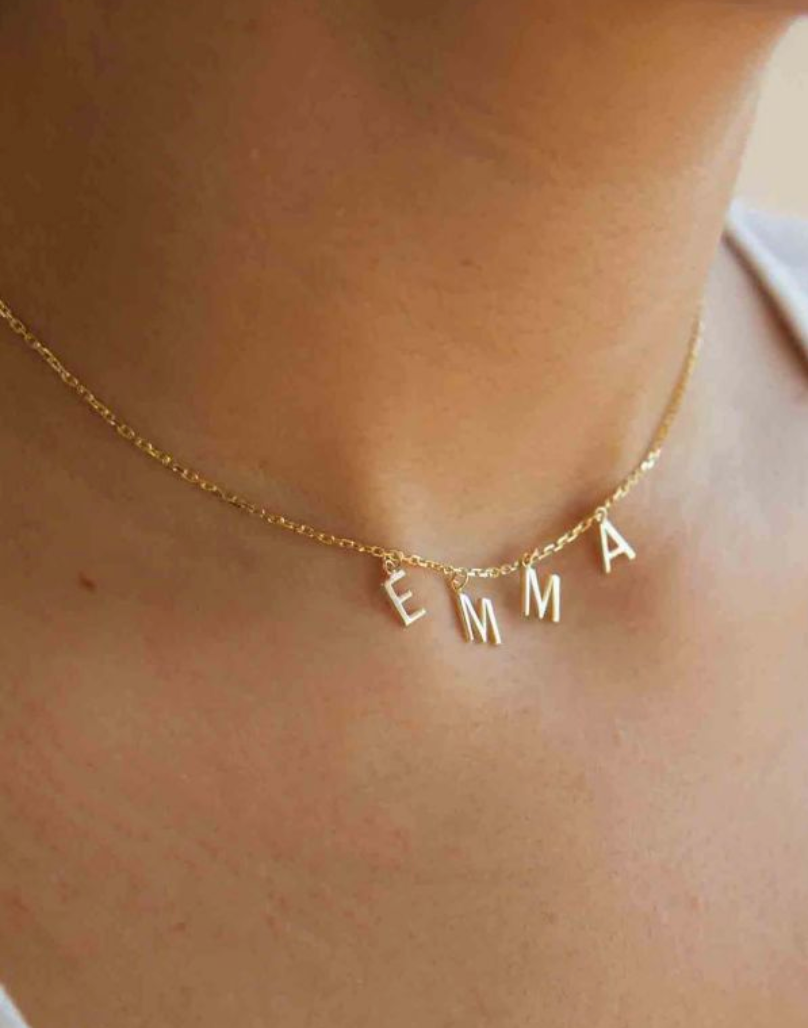 Personalized Gold Letter Necklace