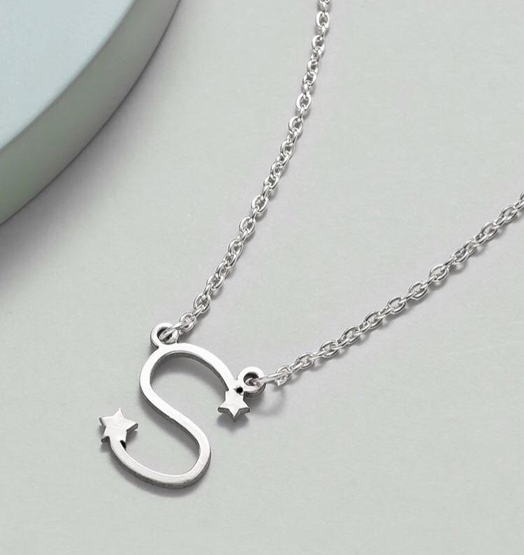 Personalized Silver Letter Necklace
