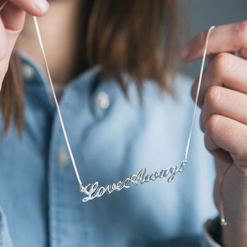 Personalized Silver Plated Name Necklace